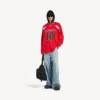 Balenciaga | NBA-samenwerking: oversized T-shirt met lange mouwen voor heren in rood/multicolor