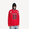 Balenciaga | NBA-samenwerking: oversized T-shirt met lange mouwen voor heren in rood/multicolor