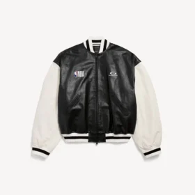 Balenciaga | NBA-samenwerkingsvarsityjack in zwart/wit