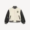 Balenciaga | NBA-samenwerkingsvarsityjack voor heren in ivoorkleur