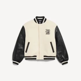 Balenciaga | NBA-samenwerkingsvarsityjack voor heren in ivoorkleur