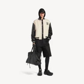Balenciaga | NBA-samenwerkingsvarsityjack voor heren in ivoorkleur