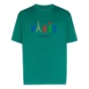 Balenciaga Paris Love Regular T-shirt voor heren met print, korte mouwen, groen 594579TGV433640