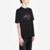 Balenciaga Paris Love T-shirt voor heren met print, normale pasvorm, korte mouwen, zwart 594579TGV431000