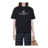 Balenciaga Retro gebreid T-shirt voor heren met ‘BB Paris’-print, korte mouwen, zwart 594579TGV601000
