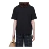 Balenciaga Retro gebreid T-shirt voor heren met ‘BB Paris’-print, korte mouwen, zwart 594579TGV601000