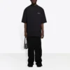 Balenciaga Retro Sports Logo T-shirt met korte mouwen voor heren, zwart 641614TJVL41000