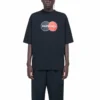Balenciaga Retro Uniform heren-T-shirt met losse pasvorm en korte mouwen, zwart 620969TIV791000