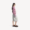 Balenciaga Sacra Cœur hoodie met rits voor dames, medium pasvorm, in oudroze