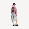 Balenciaga Sacra Cœur hoodie met rits voor dames, medium pasvorm, in oudroze