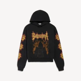 Balenciaga Sacra Cœur hoodie voor dames met medium pasvorm  in zwart