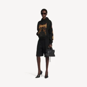Balenciaga Sacra Cœur hoodie voor dames met medium pasvorm  in zwart