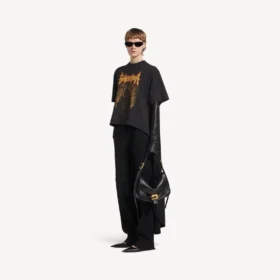Balenciaga Sacra Cœur T-shirt met sleep voor dames in zwart