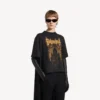 Balenciaga Sacra Cœur T-shirt met sleep voor dames in zwart