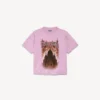 Balenciaga Sacra Cœur T-shirt voor dames met medium pasvorm  in oudroze