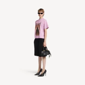 Balenciaga Sacra Cœur T-shirt voor dames met medium pasvorm  in oudroze