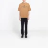 Balenciaga-shirt voor heren met alfabetprint, korte mouwen, crèmegele kleur 594579TGV609605