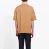 Balenciaga-shirt voor heren met alfabetprint, korte mouwen, crèmegele kleur 594579TGV609605