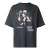 Balenciaga Speed Hunter-serie voor heren met logo-print, retro, losvallend, korte mouwen, zwart 541877TCV381055