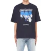 Balenciaga Speed Hunters voor heren, zwart met blauwe band, korte mouwen, grijs 541875TCV381055