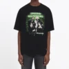 Balenciaga Speedhunters-band T-shirt met korte mouwen voor heren, zwart 556133TCV381000