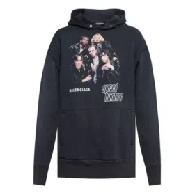 Balenciaga Speedhunters-hoodie met lange mouwen en ‘Boysband’-print voor heren, marineblauw 541873TCV371055