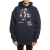 Balenciaga Speedhunters-hoodie met lange mouwen en ‘Boysband’-print voor heren, marineblauw 541873TCV371055