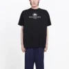Balenciaga SS21 B-alfabetlogo-patroon met korte mouwen voor heren, zwart 570803TFV761000