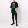 Balenciaga SS21 casual T-shirt met print voor heren, groot, korte mouwen, zwart 641614TJV801070