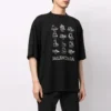 Balenciaga SS21 casual T-shirt met print voor heren, groot, korte mouwen, zwart 641614TJV801070