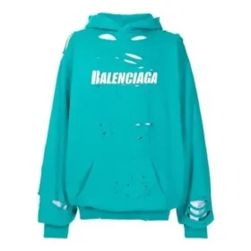 Balenciaga SS21 Classic Alphabet Printing Hole Sky Blue voor heren 659403TKVB64661