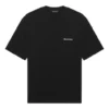Balenciaga SS21 effen T-shirt met logo-opdruk voor heren, korte mouwen, zwart 612966TJV871070