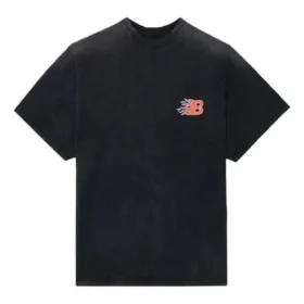Balenciaga SS21 Flame Retro T-shirt met korte mouwen voor heren, zwart 656978TKV701076