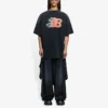Balenciaga SS21 Flame Retro T-shirt met korte mouwen voor heren, zwart 656978TKV701076