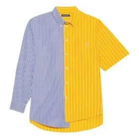 Balenciaga SS21 gestreept shirt met losse mouwen voor heren 658850TIM369086