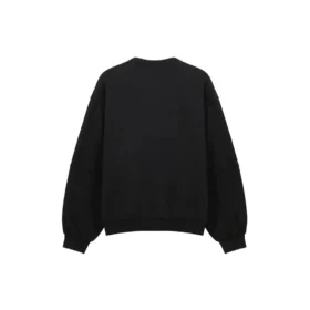 Balenciaga SS21 heren-hoodie met grote ronde hals en lange mouwen, zwart 641654TJVI71070