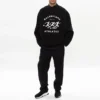 Balenciaga SS21 heren-hoodie met grote ronde hals en lange mouwen, zwart 641654TJVI71070