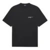 Balenciaga SS21 heren T-shirt met geborduurd logo, korte mouwen, zwart 641675TKV861070