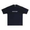 Balenciaga SS21 heren T-shirt met logo-opdruk, korte mouwen, zwart 612966TIV541070