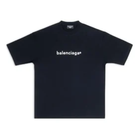 Balenciaga SS21 heren T-shirt met logo-opdruk, korte mouwen, zwart 612966TIV541070