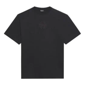 Balenciaga SS21 heren-T-shirt met logo-opdruk, los model, ronde hals, korte mouwen, zwart 641675TKV711069