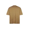 Balenciaga SS21 heren T-shirt met losse pasvorm, ronde hals, geborduurd alfabetlogo en korte mouwen, kaki 612966TJV879504