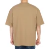 Balenciaga SS21 heren T-shirt met losse pasvorm, ronde hals, geborduurd alfabetlogo en korte mouwen, kaki 612966TJV879504