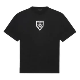 Balenciaga SS21 heren T-shirt met print, ronde hals en korte mouwen, zwart 651795TKV771070