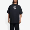 Balenciaga SS21 heren T-shirt met print, ronde hals en korte mouwen, zwart 651795TKV771070