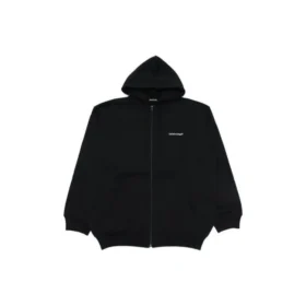 Balenciaga SS21 herenjas met rits en lange mouwen, zwart 641659TIV551070