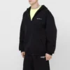 Balenciaga SS21 herenjas met rits en lange mouwen, zwart 641659TIV551070