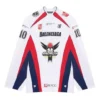Balenciaga SS21 hockey-sportshirt met lange mouwen voor heren, wit, 657105TKV248090