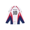 Balenciaga SS21 hockey-sportshirt met lange mouwen voor heren, wit, 657105TKV248090