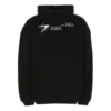 Balenciaga SS21 katoenen heren-hoodie met lange mouwen, groot, zwart 620973TKV871070